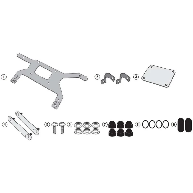 Scelto Dai Clienti Kit di attacco specifico per il fissaggio del KS250 Tool Box sul portavaligie laterale KLO1178MK, KLO1178CAM, KLO1178N Kappa KTL1178KIT Per HONDA CRF1100L Africa Twin (24-25); CRF1100L Africa Twin Adventure Sports (20-25)