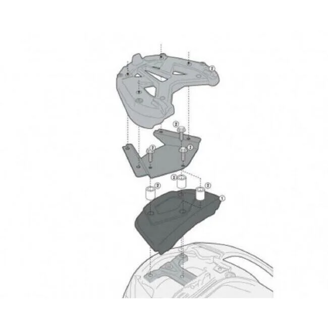 Kit specifico per montare l'attacco per il bauletto posteriore SR3104 / SR3104MM sul Burgman 650 Executive Kappa KR3104KIT Per SUZUKI Burgman 650 / 650 Executive (13 > 20) Offerta Del Giorno