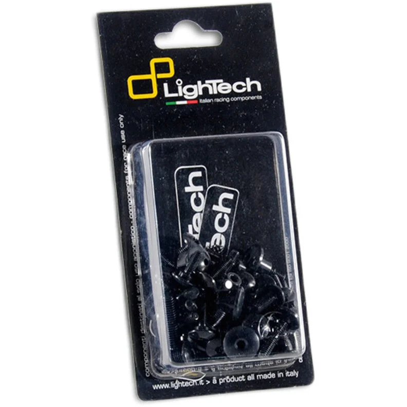 Spedito Oggi Kit Viti Motore LighTech 1Q9M Nero Lucido Per Husqvarna NUDA 900 (2012-14)